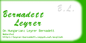 bernadett leyrer business card